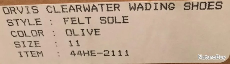 Orvis Chaussures De Pêche Wading Clearwater Semelle Feutre 6 Orvis Chaussures De Pêche Wading Clearwater Semelle Feutre – Image 4