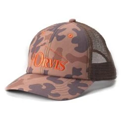 CASQUETTE HOMME ORVIS 1971 CAMO BENT ROD TRUCKER - CAMO