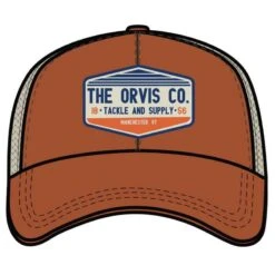 CASQUETTE HOMME ORVIS ROCKY RIVER TRUCKER BOURBON - MARRON