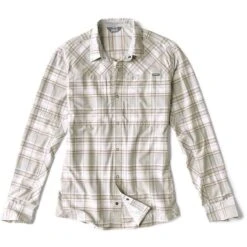 CHEMISE MANCHES LONGUES HOMME ORVIS PRO STRETCH SHIRT MIST PLAID - BEIGE