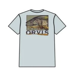 TEE SHIRT MANCHES LONGUES HOMME ORVIS DRIPPING TROUT - BLEU